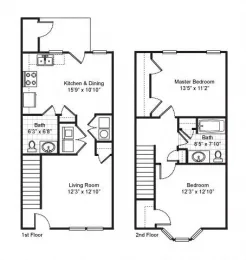 Two Bedroom Townhome